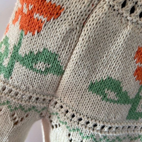 LL bean signature cotton Knit Cardigan fisherman’s sweater - Picture 9 of 13